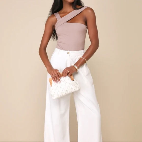 Lulus Ribbed Asymmetrical Body Suit - Picture 6 of 6